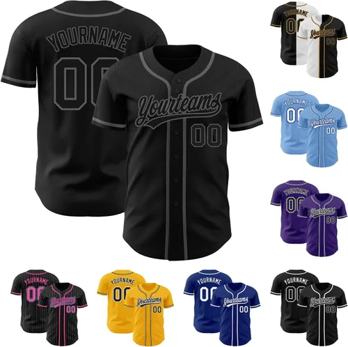 Vista 12 de Camisetas de béisbol deportivas personalizadas, camisetas de equipo personalizadas, camisetas de béisbol, nombre y número cosidos S-7XL