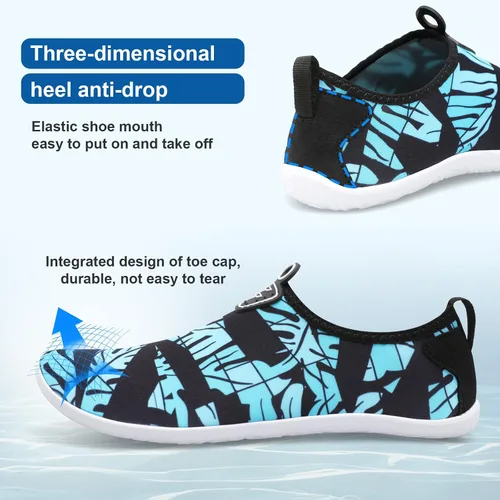 Vista 5 de Fires Zapatos de agua para mujeres y hombres, de secado rápido, calcetines de agua descalzos, transpirables, para senderismo, natación, playa, surf