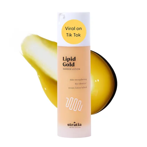 Vista 9 de Stratia Lipid Gold Crema hidratante de ceramida fortalecedora de la piel con niacinamida, hidrata y calma todo tipo de piel, 1.7 onzas líquidas