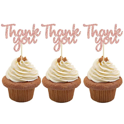 Vista 11 de Gyufise Paquete de 36 adornos para cupcakes con purpurina negra para Acción de Gracias, decoraciones para baby shower, niños y niñas, suministros