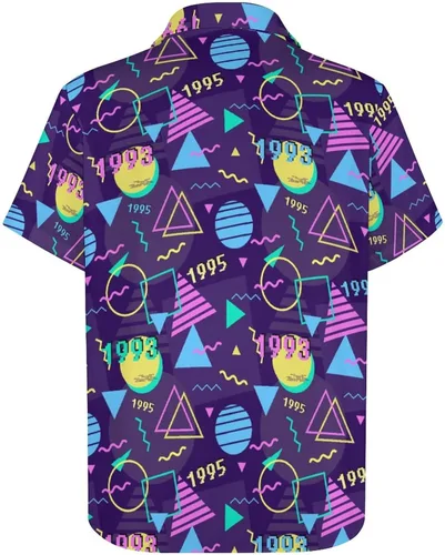 Vista 3 de Camisas hawaianas para hombre, estilo casual, con botones, manga corta, ropa de playa para hombre