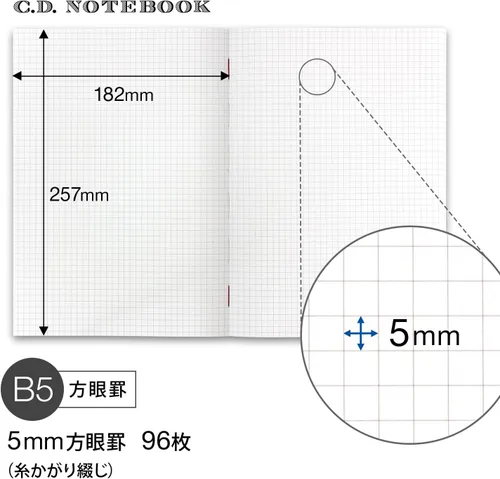 Vista 2 de アピカ Apica CDS120S Premium CD Notebook, cuadrícula rayada, B5