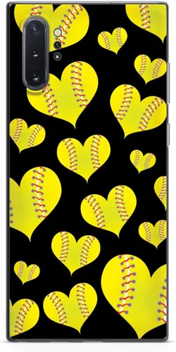 Vista 15 de Inspired Cases - Compatible con iPhone Xs Max - Funda protectora con textura 3D para Apple iPhone Xs Max - Patrón de corazón de sóftbol
