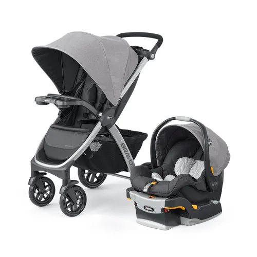 Vista 20 de Chicco Bravo - Sistema de viaje 3 en 1, cochecito plegable rápido con asiento de coche Brooklyn/Navy, baby stroller, KeyFit 30 car seat, newborn