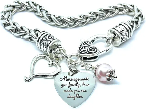 Vista 2 de Pulsera de boda de regalo para nuera, regalo para novia, hijastra o hija nueva, joyería de suegra