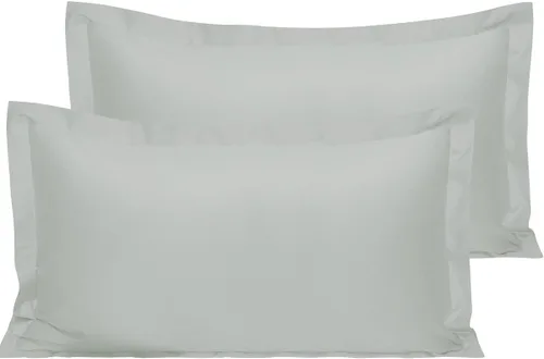 Vista 13 de NTBAY Fundas de almohada estándar de algodón – Fundas de almohada de algodón egipcio de 500 hilos, paquete de 2 fundas de almohada Oxford súper