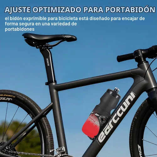Vista 5 de GEMFUL Botella de agua para bicicleta de 24 onzas, paquete de 2 botellas de agua para ciclismo, sin BPA, con tapa a prueba de fugas, se adapta a
