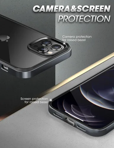 Vista 4 de SUPCASE Funda para iPhone 13 Pro Max de 6.7 pulgadas (2021), protección trasera transparente ultrafina [borde de escarabajo de unicornio]