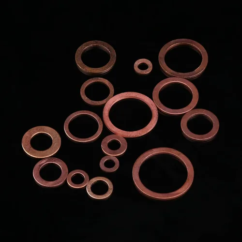 Vista 9 de 150pcs Metric Copper Flat Washers Assortment Kit, 15 Sizes for Varied Applications, Conductivity, Durably and Lasting, Prevents Outer Layer Damage