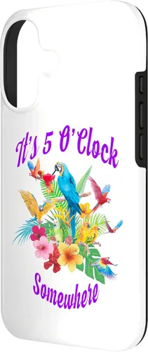 Vista 2 de It's 5 O'clock Somewhere Parrot Margarita Case for iPhone 17