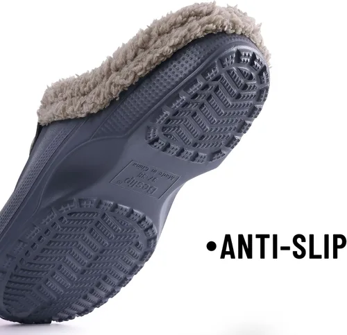 Vista 5 de Beslip - Zuecos clásicos forrados de piel, impermeables, para invierno, para mujeres y hombres, para interiores y exteriores
