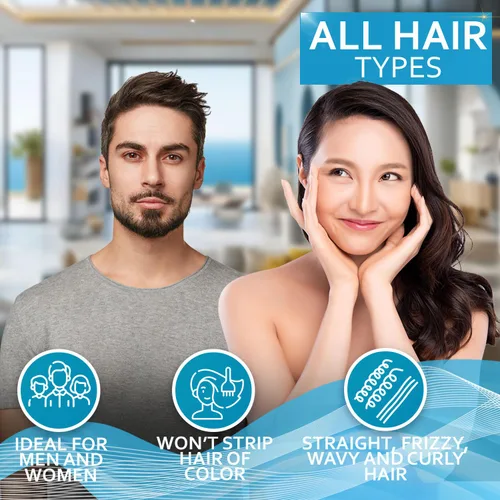 Vista 8 de BELLISSO Spray protector térmico de biotina para cabello con aceite de argán marroquí y biotina champú y acondicionador y suero de biotina