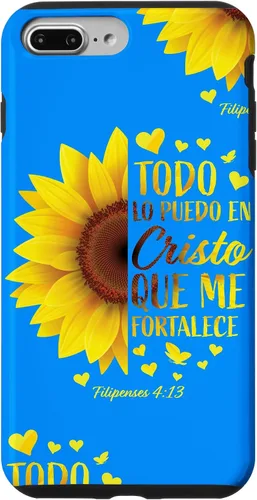Vista 12 de Cristiano Español Regalo Mujeres Religioso Versículo de la Biblia Girasol Funda para iPhone 17