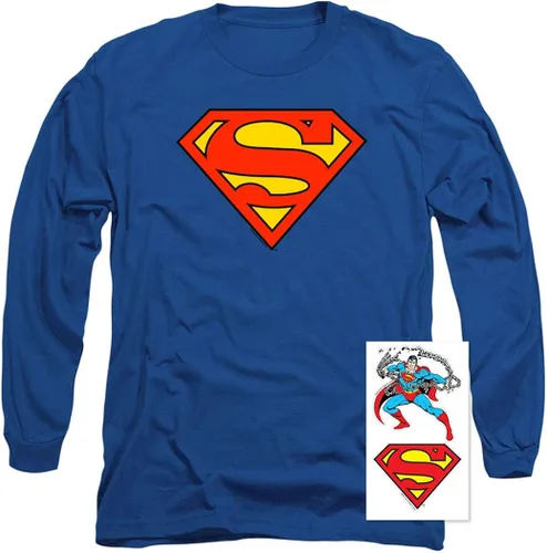 Vista 2 de Camiseta y calcomanías de manga larga con logotipo clásico de Superman