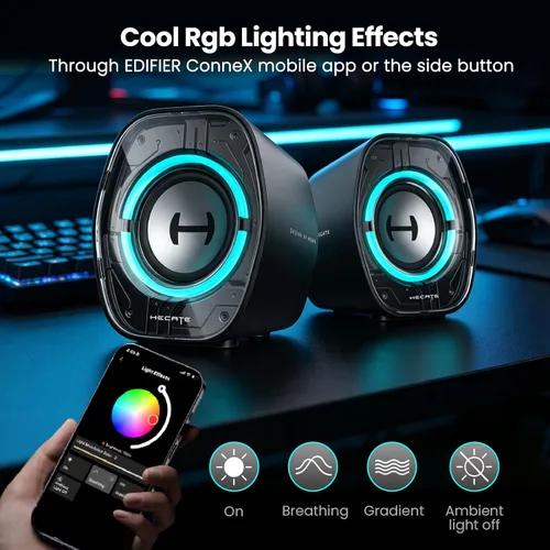 Vista 4 de Edifier G1000 II - Altavoces Bluetooth para juegos de escritorio, color Negro
