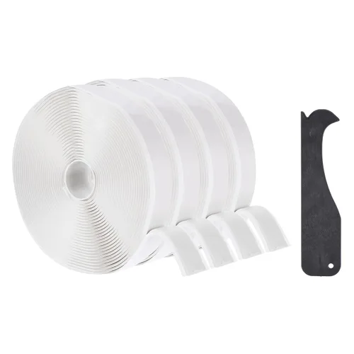Vista 8 de PATIKIL Cinta de sellado de butilo de 30 pies x 1 pulgada x 1/8 pulgadas, cinta sellante de butilo negra de goma de butilo, cinta de masilla