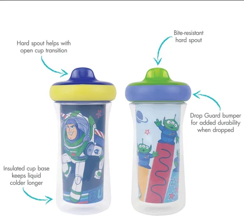 Vista 4 de The First Years Disney/Pixar Toy Story - Vasos para beber con aislamiento, 9 onzas (paquete de 6)