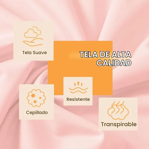 Vista 7 de Juego de sábanas de 3 piezas, imitación algodón Ultra, transpirables, refrescantes, prémium, de lujo para hotel, esquinas profundas hasta 15 Rosa
