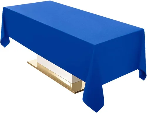 Vista 16 de Surmente Mantel rectangular de poliéster de 60 x 102 pulgadas para bodas, banquetes o restaurantes (negro, paquete de 2)