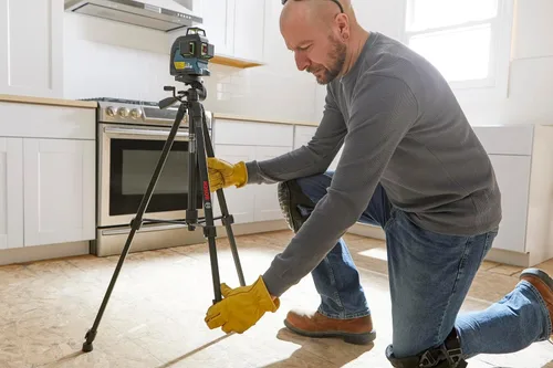 Vista 5 de BOSCH BT 150 Trípode Compacto con Altura Extensible para Uso con Láseres de Línea, Láseres de Punto y Medidores de Distancia Láser