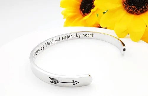 Vista 123 de Pulseras inspiradoras para mujer, joyería de acero inoxidable, con refranes, pulsera motivacional con mensaje oculto, pulseras grabadas para mejor