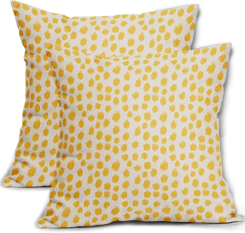 Vista 16 de Sweetshow Juego de 2 fundas de almohada de 16 x 16 pulgadas, diseño bohemio, con diseño de lunares, moderno y moderno, para exteriores, decorativas