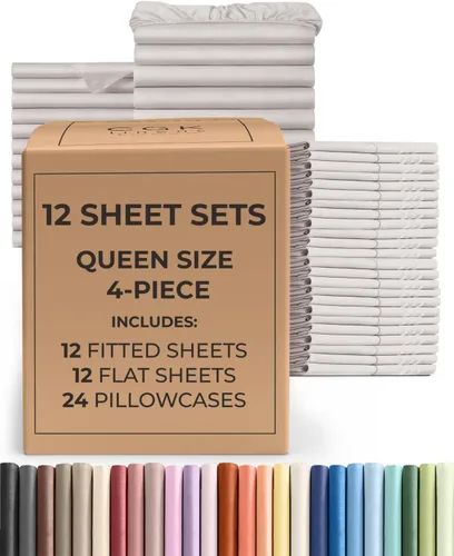 Vista 268 de Pack of 2, Twin Size 3 Piece Sheet Set - Breathable & Cooling - White