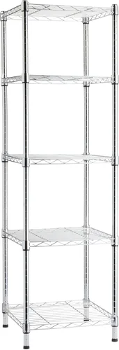 Vista 17 de Amazon Basics Estante organizador ajustable de alambre de acero resistente con 3 estantes para cocina, garaje, 23.2 pulgadas de largo x 13.4
