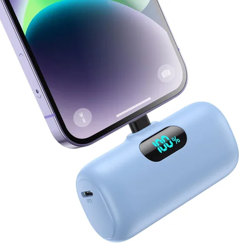 Vista 13 de Cargador portátil pequeño para iPhone 14/13,5000mAh PD cargador de carga rápida, mini batería portátil cargador de teléfono esencial de viaje