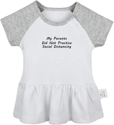 Vista 5 de I Still Live with My Parents & My Parents Did Not Practice Social Distancing Funny Dresses Infant Baby Girls Princess Dress