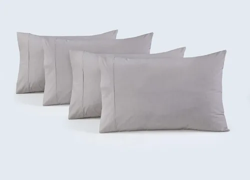 Vista 21 de Juego de 2 fundas de almohada 100 % percal de algodón, suaves y transpirables, tela ligera, tejido suave y aireado, para ella o él