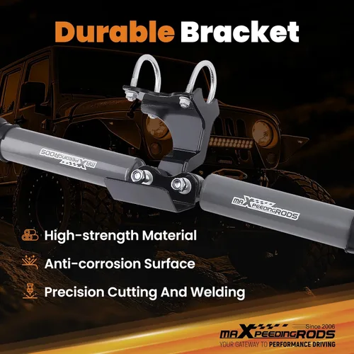 Vista 13 de maXpeedingrods Estabilizador de dirección dual para Jeep Wrangler JK JKU