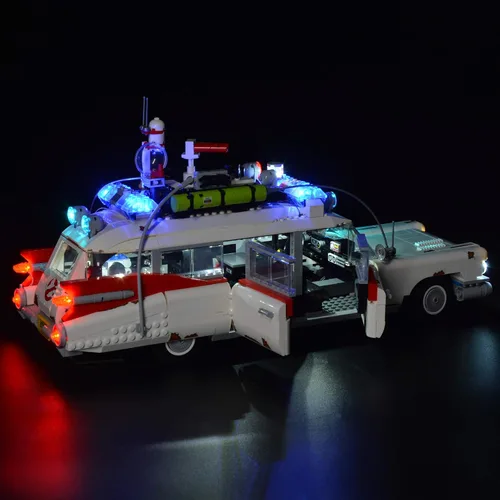 Vista 3 de T-Club Kit de luces LED para Lego Ghostbusters Ecto-1 10274, kit de iluminación compatible con Lego 10274