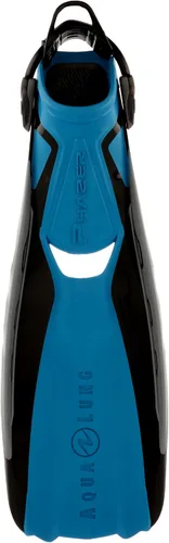 Vista 10 de Aqualung Phazer Dive Fins Tri-Material Open-Heel Scuba Diving Swim Fins w/Wave Rib Technology, Hydro Power Vent Negro/Negro