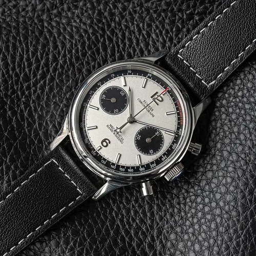 Vista 3 de NC 1963 Cronógrafo mecánico Seagull ST1901 Movimiento Piloto Reloj Hombres 1.496 in 1.575 in Zafiro Glass Relojes para hombre 2021 Montre Homme