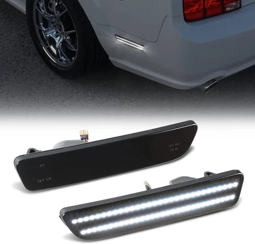 Vista 8 de Gempro 2 lámparas traseras de repuesto para lente ahumada, color rojo, para Ford Mustang 2005, 2006, 2007, 2008, 2009