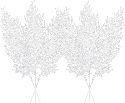 Vista 16 de Tallos de bayas con purpurina navideña, 24 piezas de púas artificiales para rellenos de adornos de árbol de Navidad, coronas de Navidad Dorado