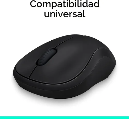 Vista 7 de Logitech Ratón inalámbrico ambidiestro compacto M185 con empuñaduras de Negro