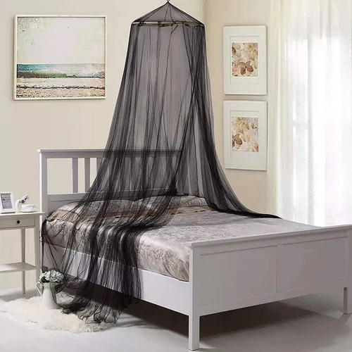 Vista 8 de Dosel de cama Eimilaly con mosquitera y 250 piezas de luces de cortina blancas cálidas, dosel de cama para decoración de habitación de niñas o Luces