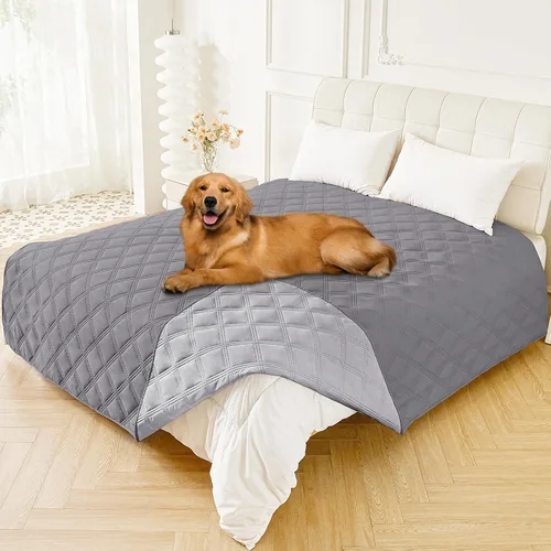Vista 107 de Smiry Funda impermeable para cama de perro, manta reversible para mascotas para sofá Manta suave lavable para perro, funda a prueba de fugas