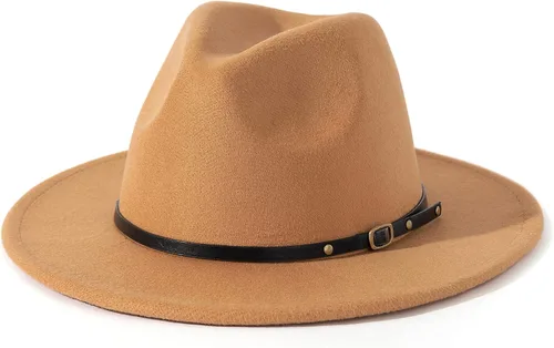 Vista 38 de Lisianthus - Sombrero con cinta con hebilla de ajuste, para mujer, modelo Fedora