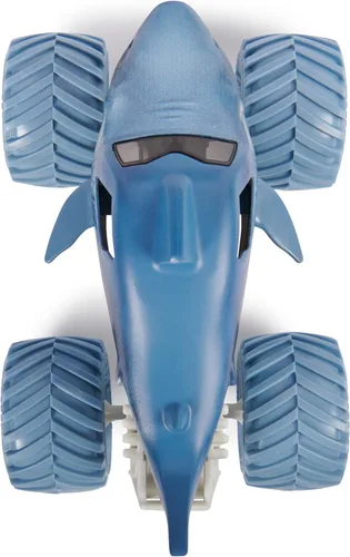Vista 5 de Monster Jam, Camión monstruo oficial de Megalodon - Edición original retro de 2017, escala 1:24, vehículo fundido a presión y neumáticos BKT