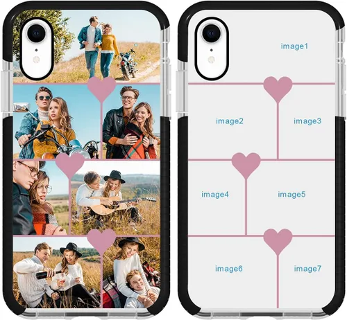 Vista 19 de Funda de teléfono personalizada para iPhone XR, diseño personalizado de fotos de collage de múltiples imágenes, resistente a los golpes, resistente