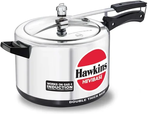 Vista 13 de HAWKINS H56 Hevibase - Olla de presión de aluminio compatible con inducción, 5 litros, PLATA