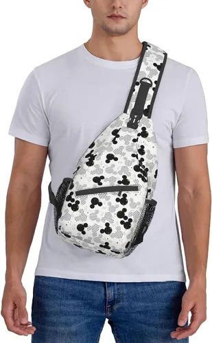 Vista 6 de Pcoxeim Bolso bandolera para mujeres y hombres, regalos cruzados, bolsas de pecho de moda, mochila cruzada para viajes, deportes, correr