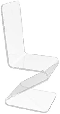 Vista 6 de FixtureDisplays® Hermosa silla Lucite Z de plexiglás acrílico 10035-2
