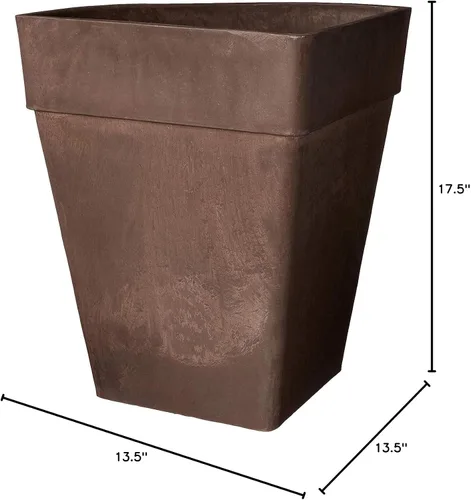 Vista 9 de Arcadia Garden Products PSW Pot Collection - Maceta triangular de esquina para plantas y jardines de interior y exterior, 13.5 x 17.5 pulgadas