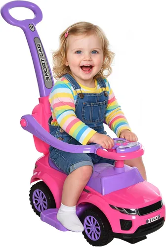 Vista 11 de Aosom Coches de empuje 3 en 1 para niños pequeños de 18 a 36 meses, color Negro