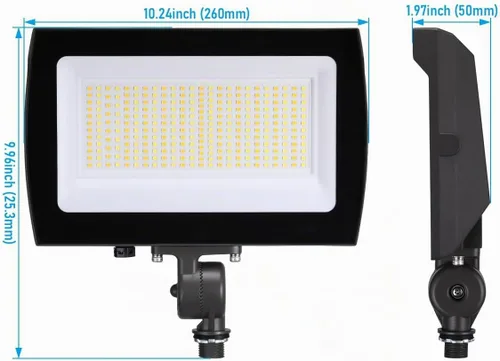 Vista 7 de LEONLITE Luz de inundación de 100W LED con el soporte del nudillo, prenda