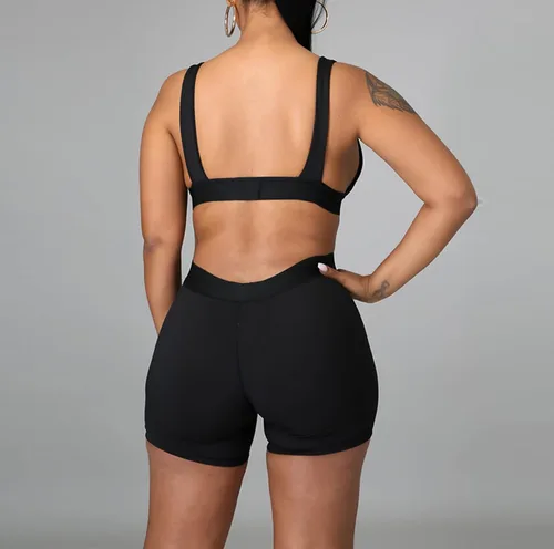 Vista 3 de Conjuntos de entrenamiento para mujer, 2 piezas, mallas de yoga acanaladas de cintura alta con brasier deportivo elástico, ropa de gimnasio